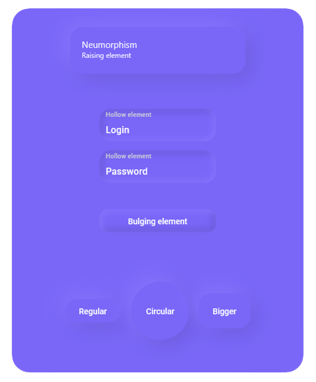 neumorphism built with 2 shadows