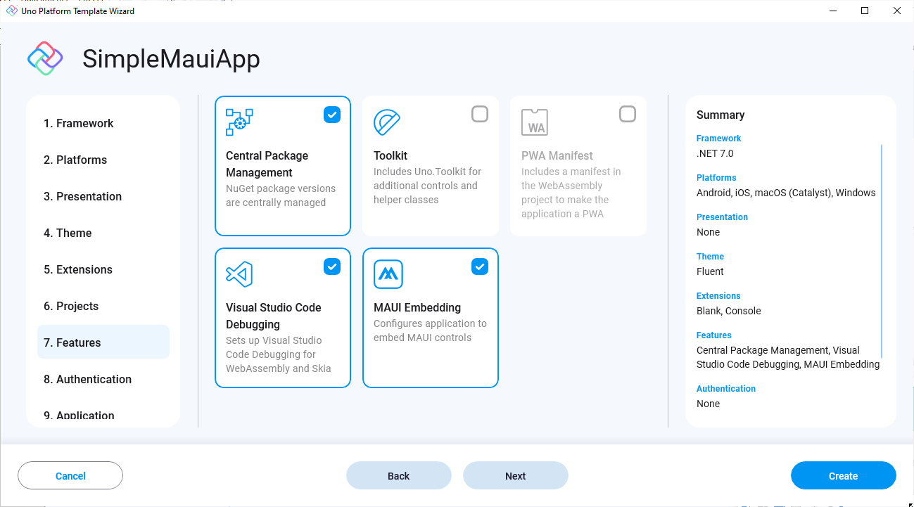 Select feature - .NET MAUI Embedding