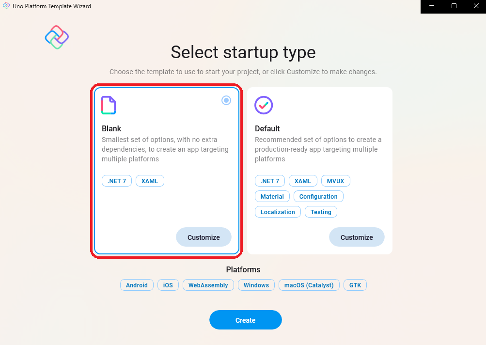 Uno Platform App template