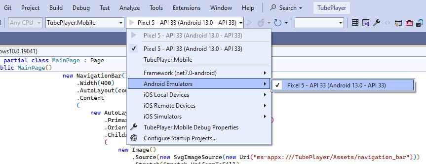 Visual Studio - Startup projects dropdown
