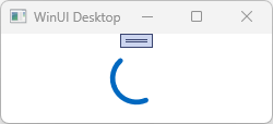 A video showing the FeedView displaying a running progress-ring while awaiting data