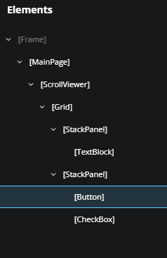 How to delete an element in the Elements panel.