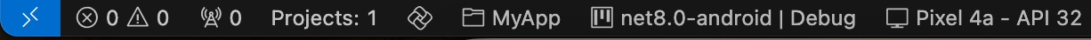 status bar