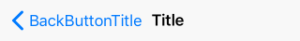 iOS NavigationBar - back button title example