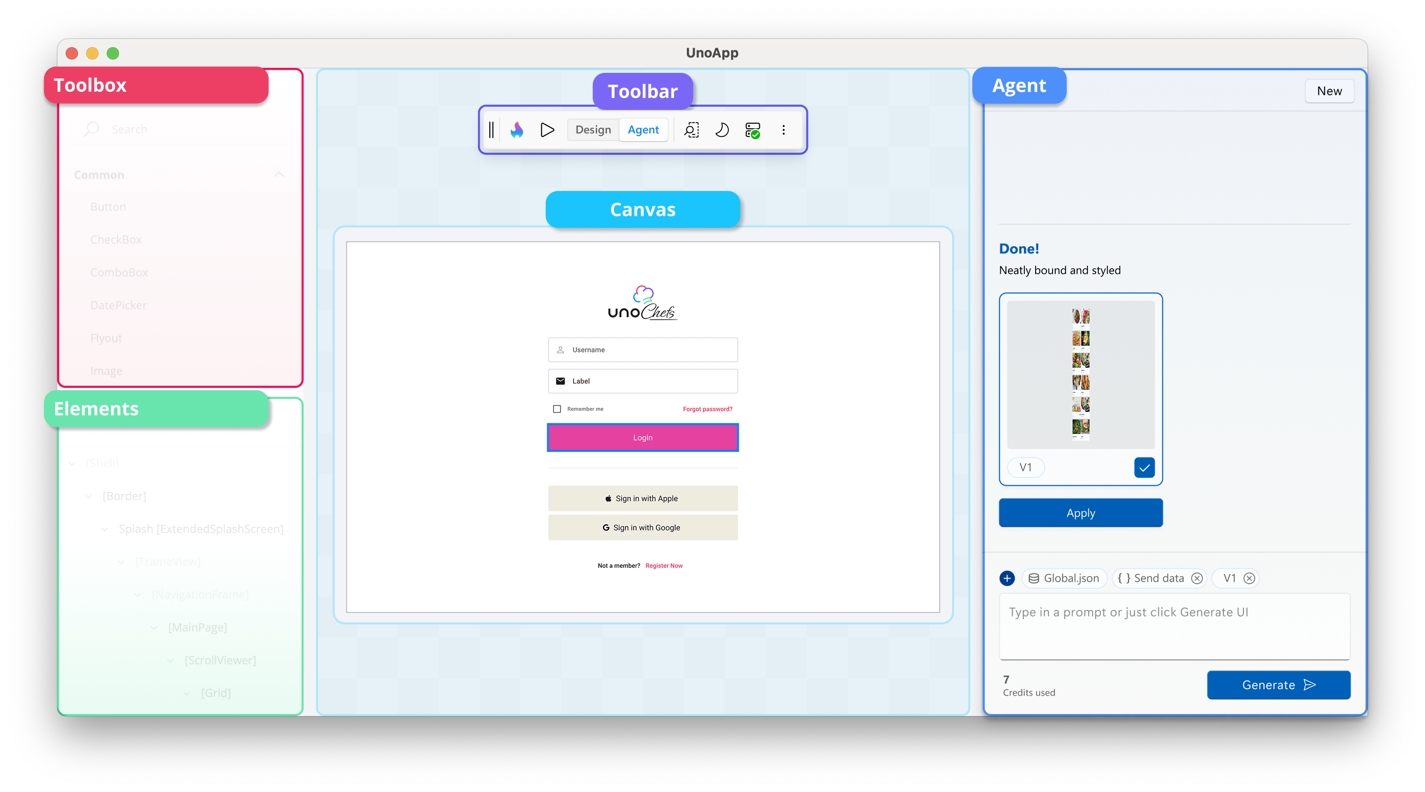 Hot Design Agent Panel Highlighted