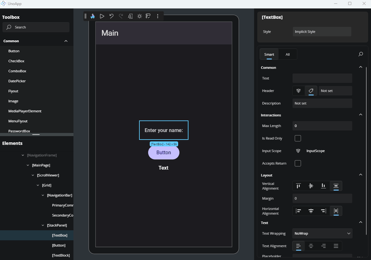 GIF showing the Advanced Flyout
