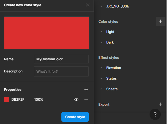 unthemed custom color