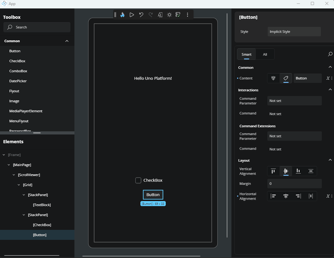 How to drag and drop into another parent in the Elements panel.