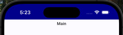 Dark blue iOS Status Bar