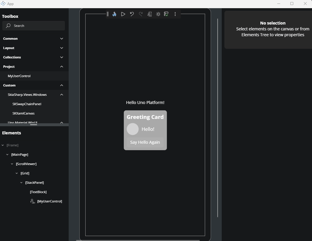How to edit a UserControl from the canvas