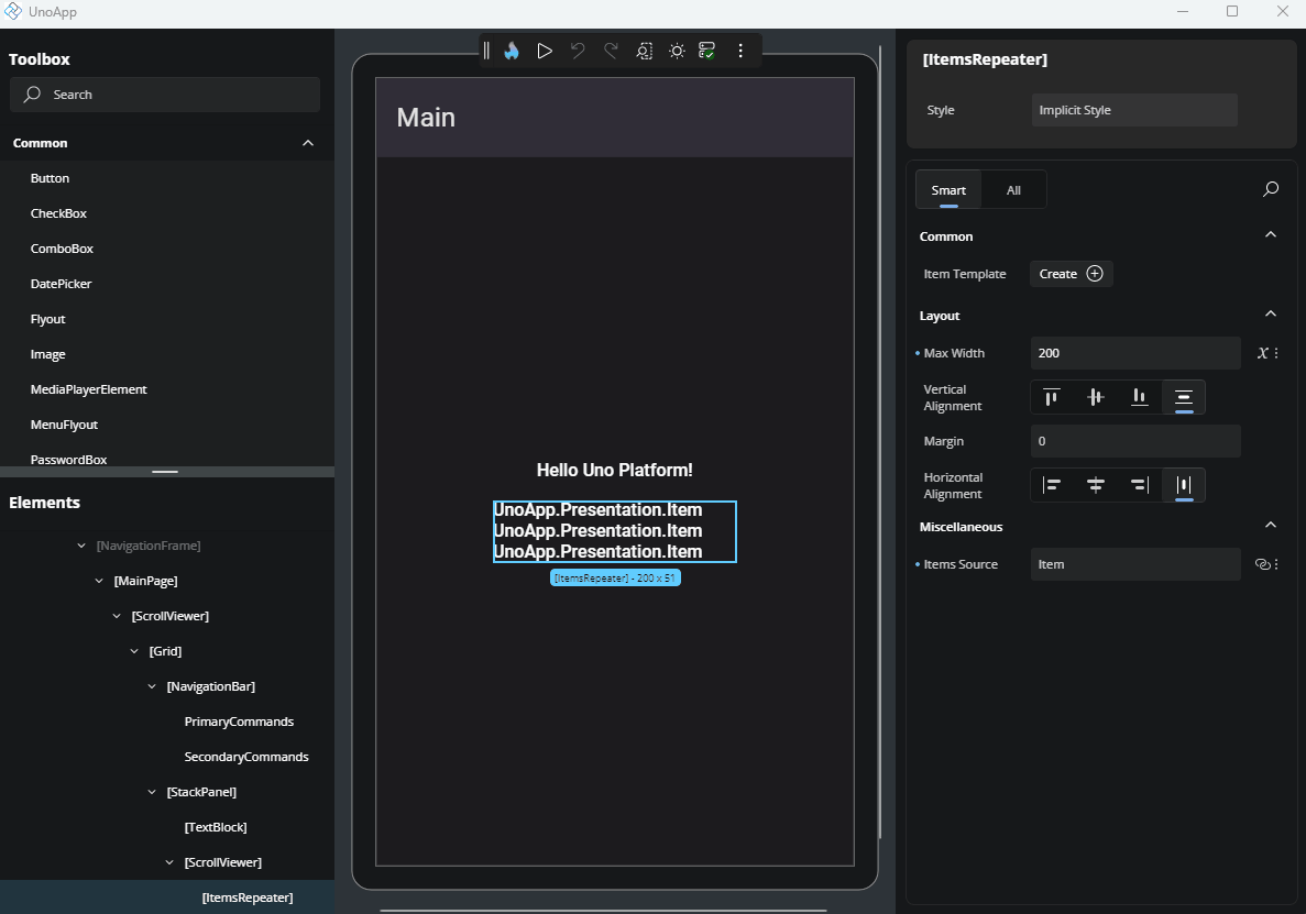 GIF showing how to enter the Template Editor