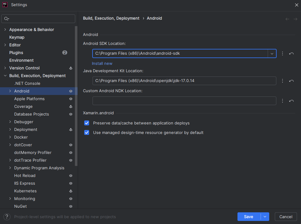 A view of the Rider Android SDK Location