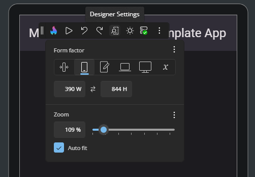 Designer Settings