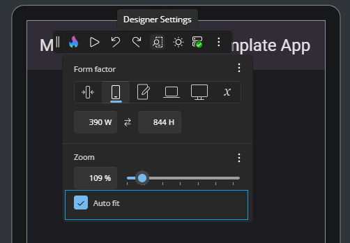 Designer Settings - Auto-Fit