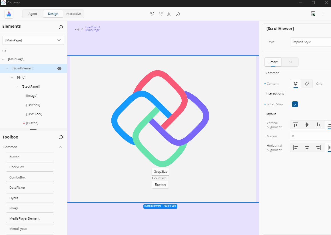 Resize Properties panel