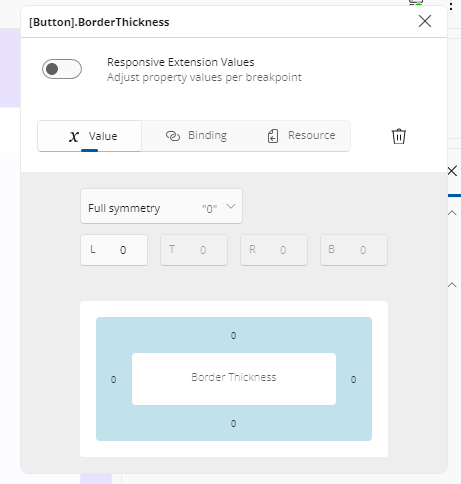 Properties Thickness Editor
