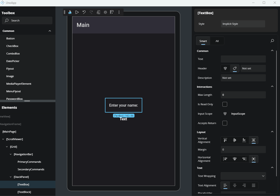GIF showing how to set bindings on the Advanced Flyout
