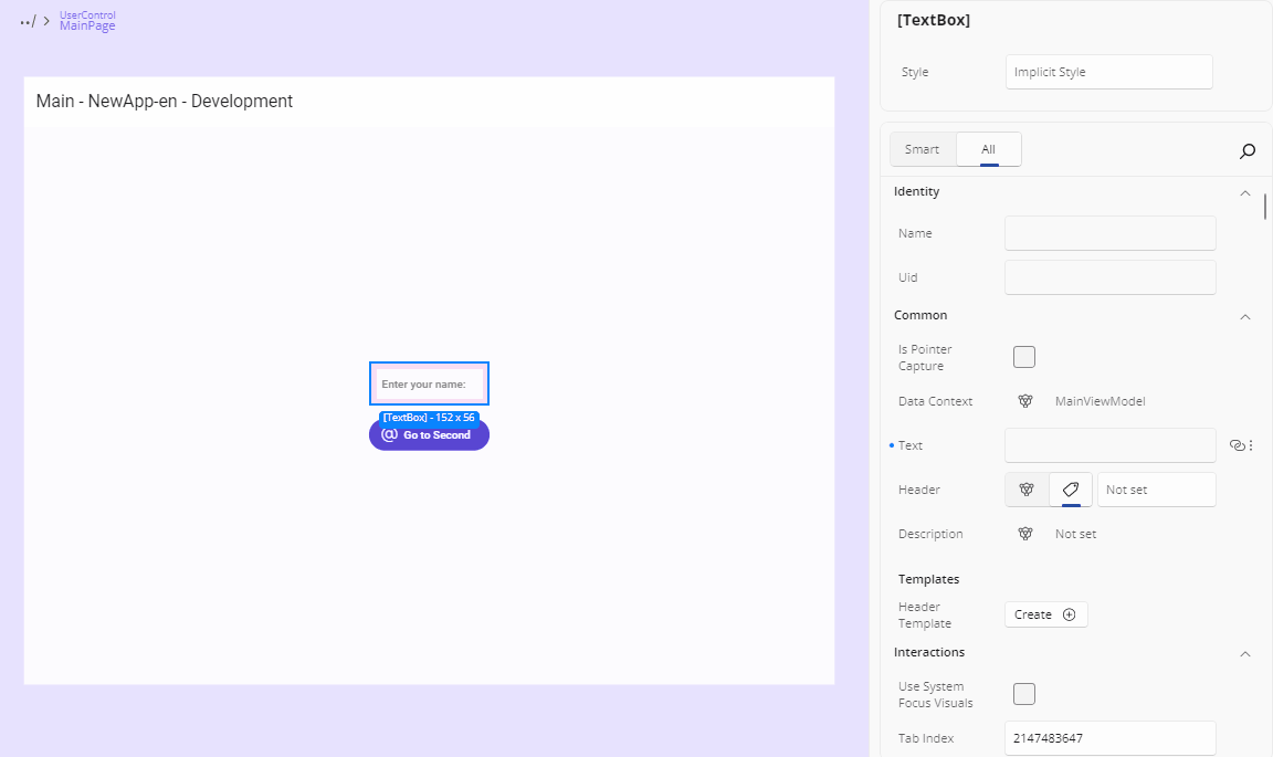 GIF showing the Advanced Flyout
