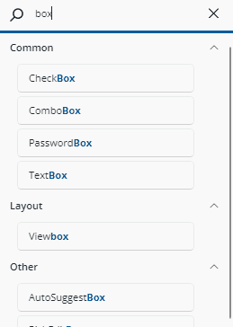 How to expand and collapse sections in the Toolbox.