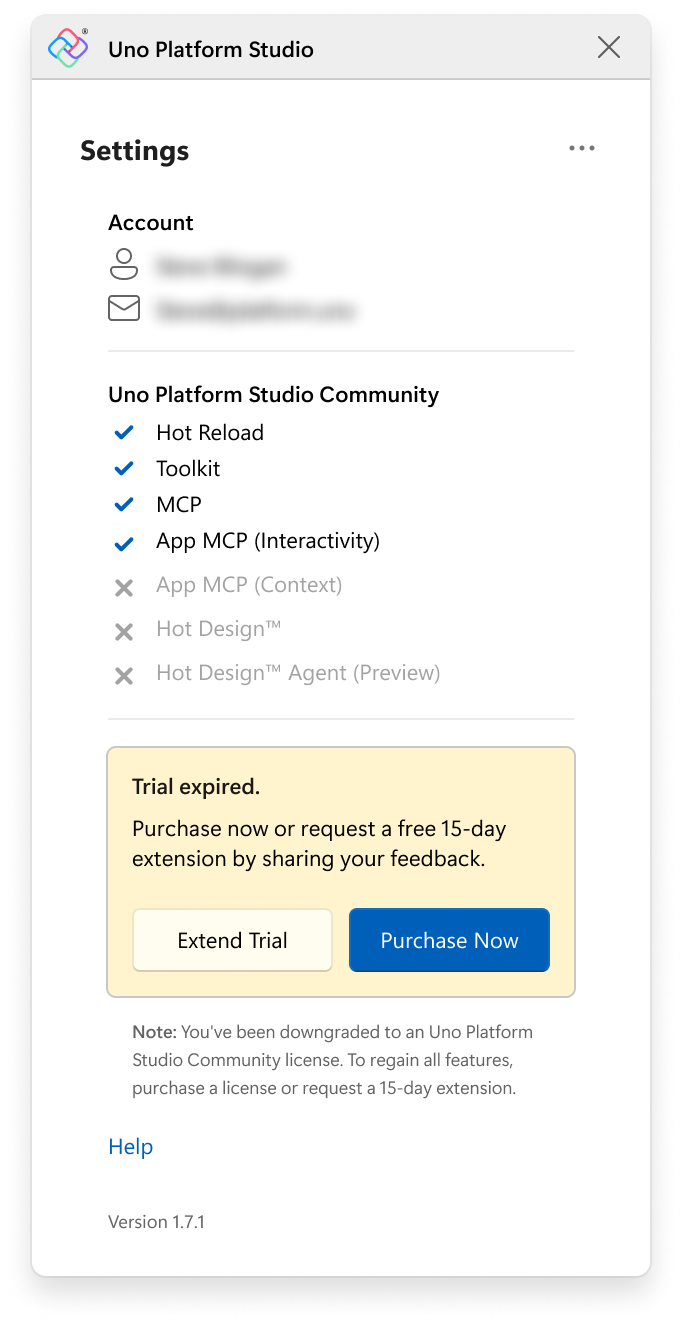 Uno Platform Studio Window Main