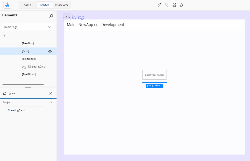 How to edit a UserControl from the Elements panel.