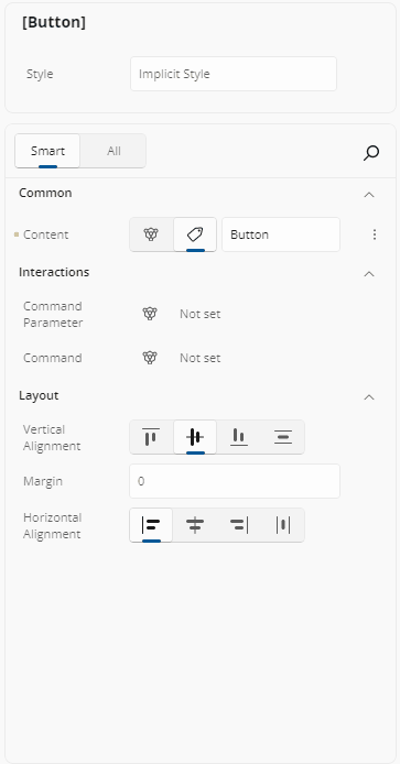 GIF showing how to expand and collapse sections on the Properties panel