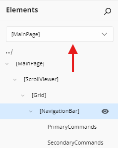 Scope Selector in the Elements panel