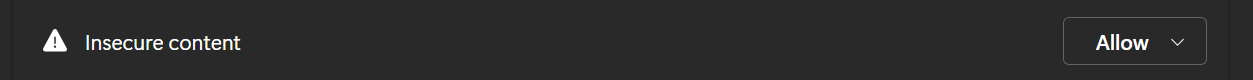 Allow mixed content option
